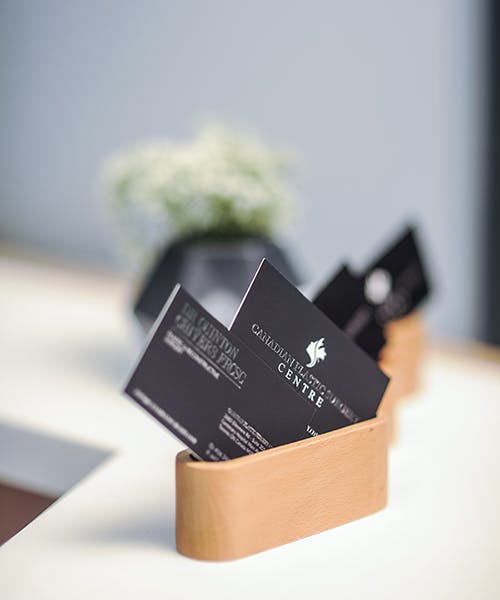 Canadian Plastic Surgery Centre Clinic Interior With Business Cards