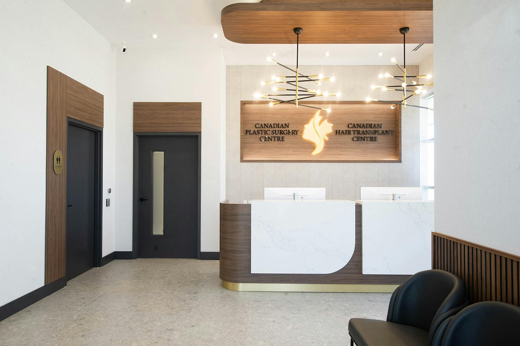 Main reception area of Canadian Plastic Surgery Centre