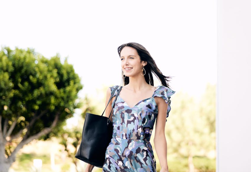 Woman Walking Outside