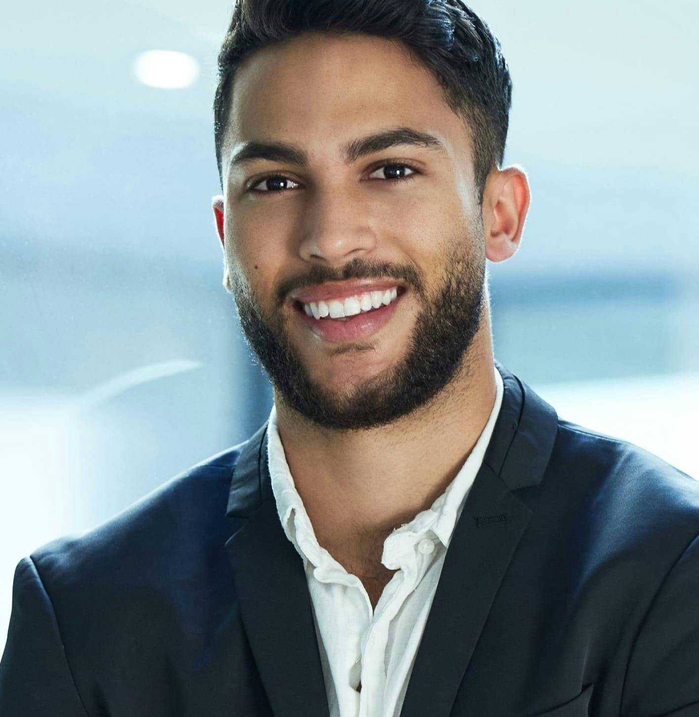 Handsome man smiling