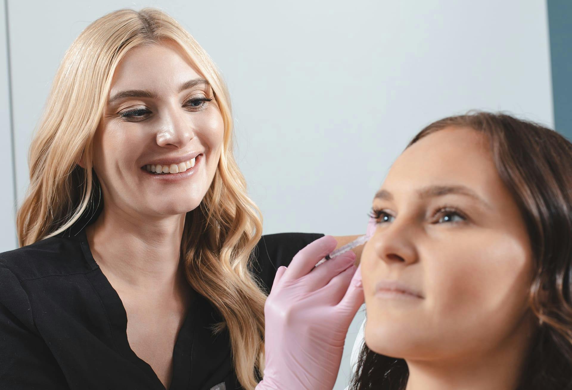 Woman Receiving an Injection
