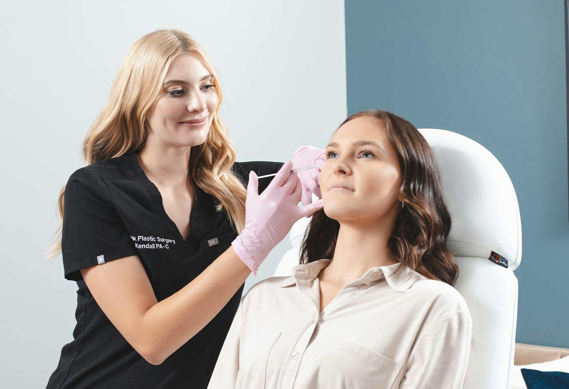 Woman Receiving an Injection