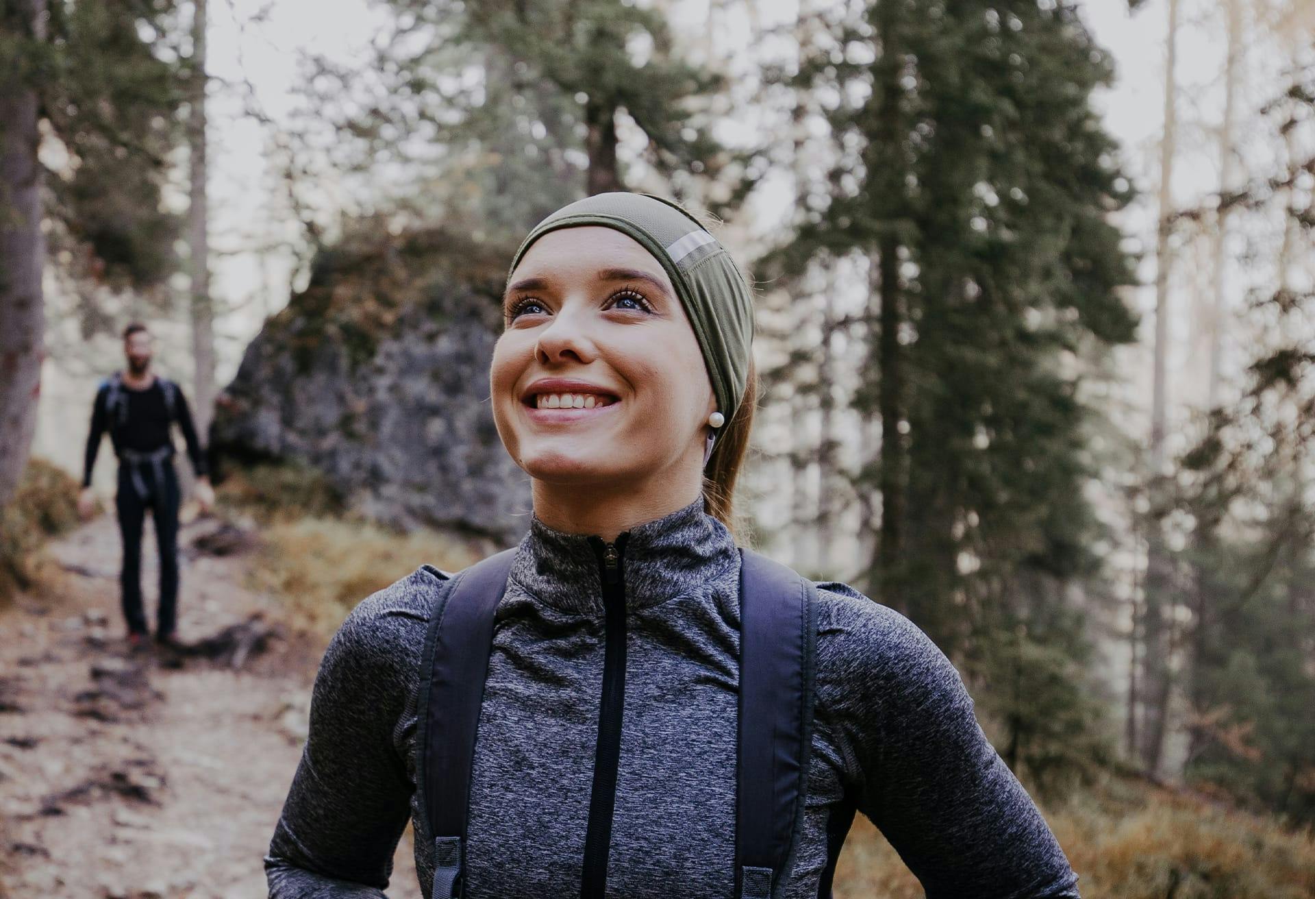 Woman Hiking in the Woods