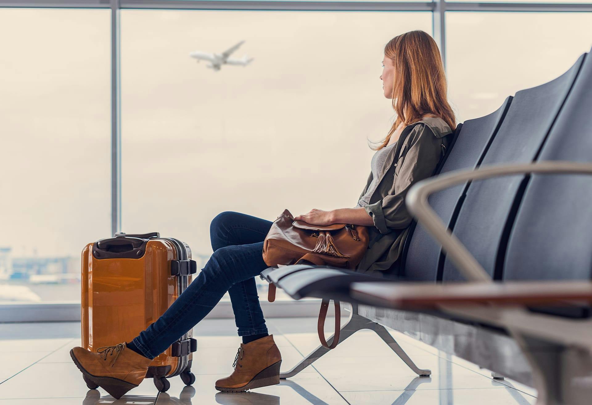 Woman Waiting at the Airport