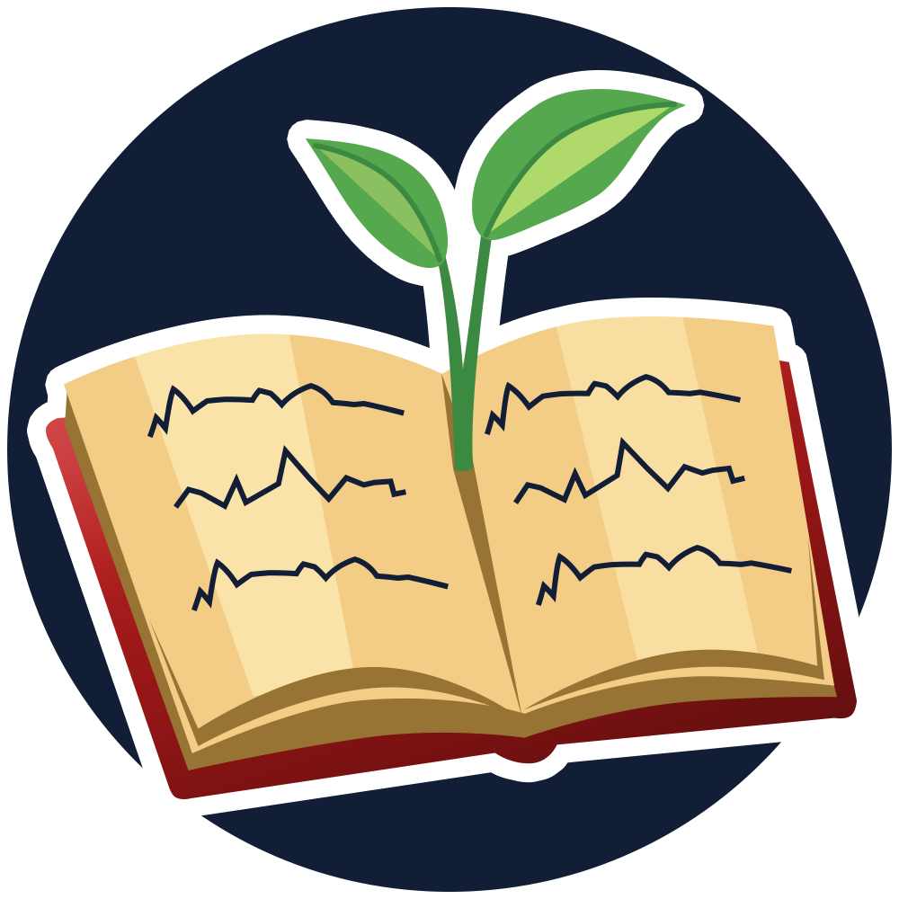 grass grows from a book