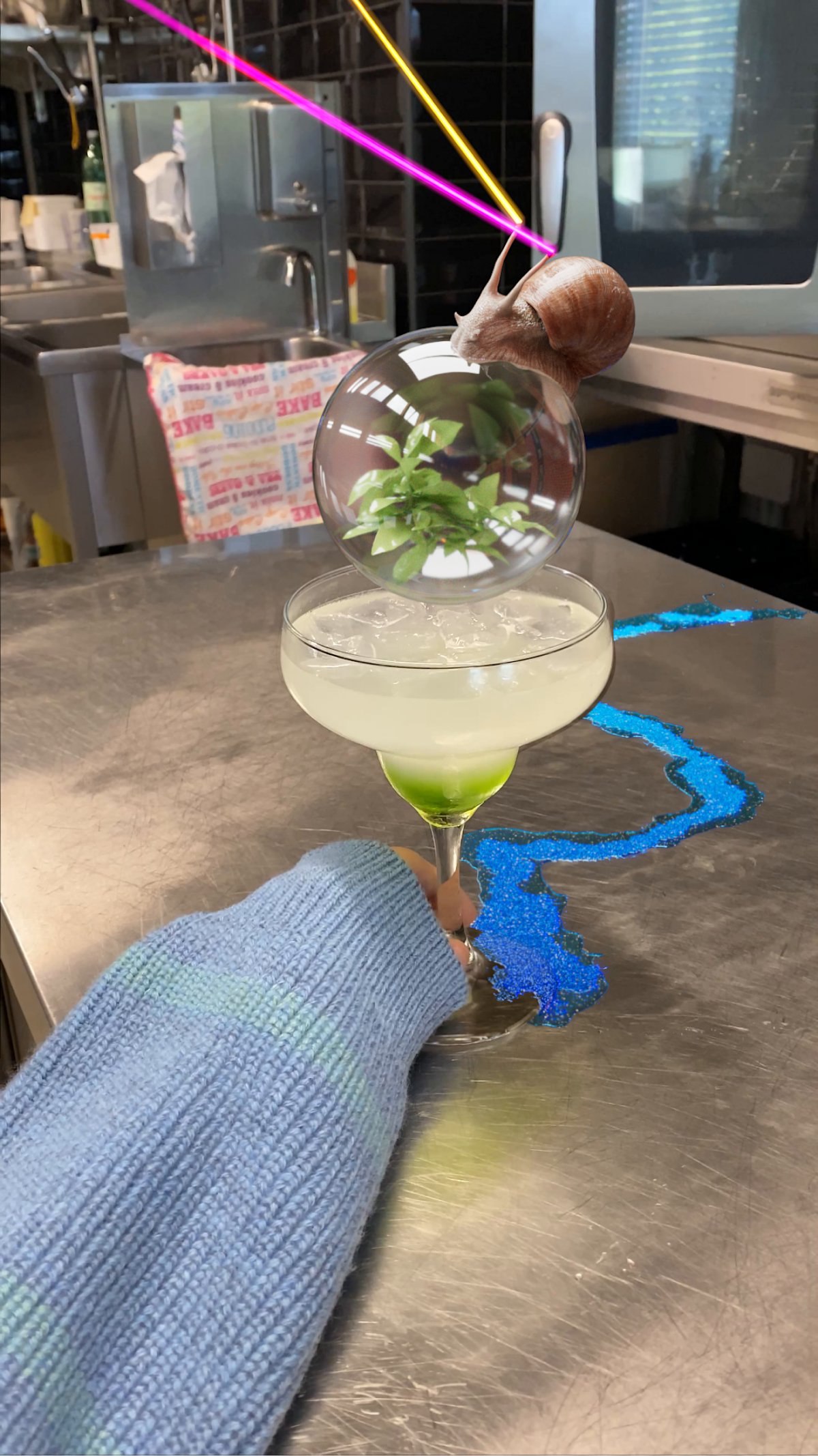 Kinky Slinky mixed reality cocktail