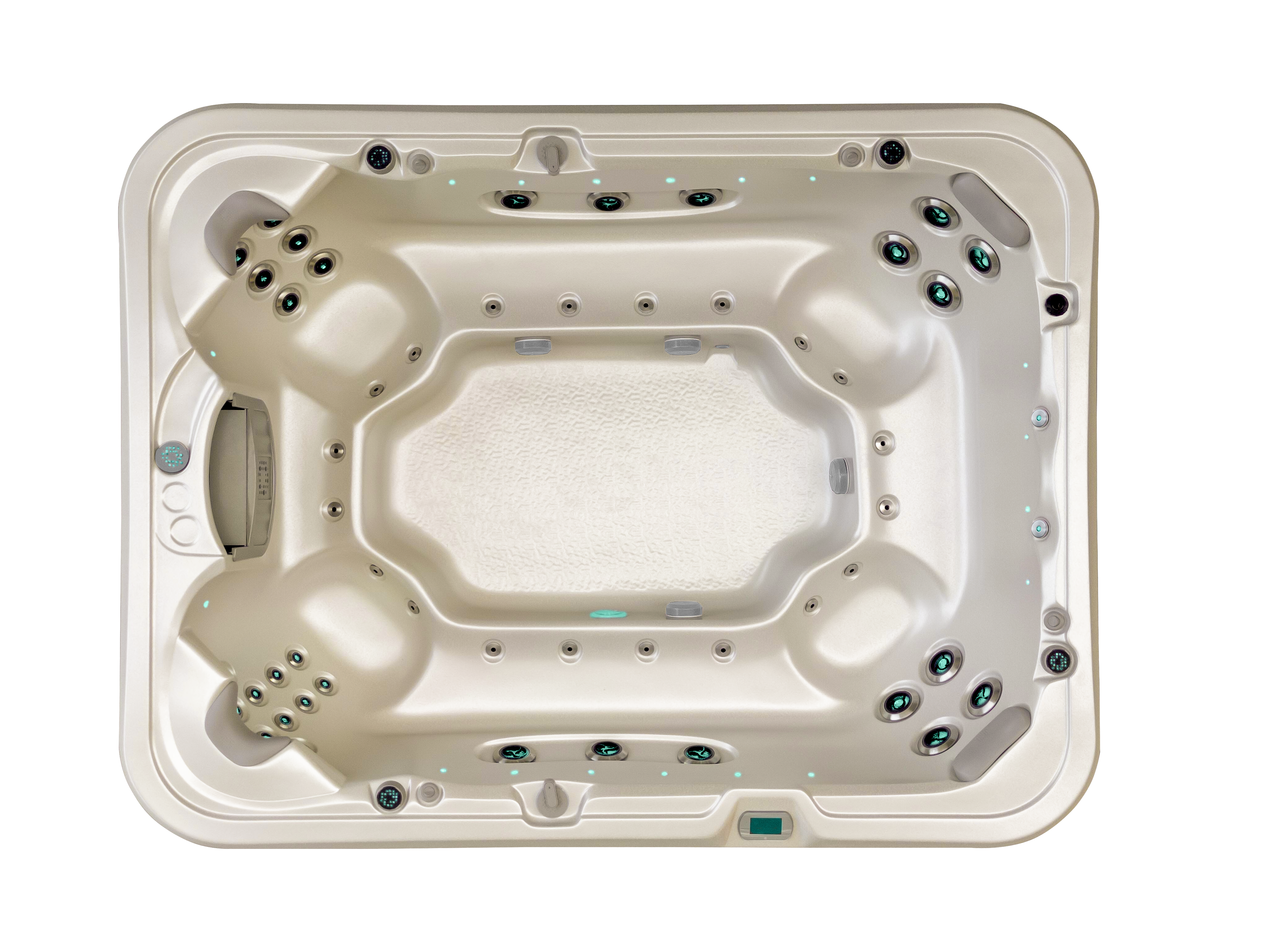 Angled view of the Vortex Titanium HP spa pool