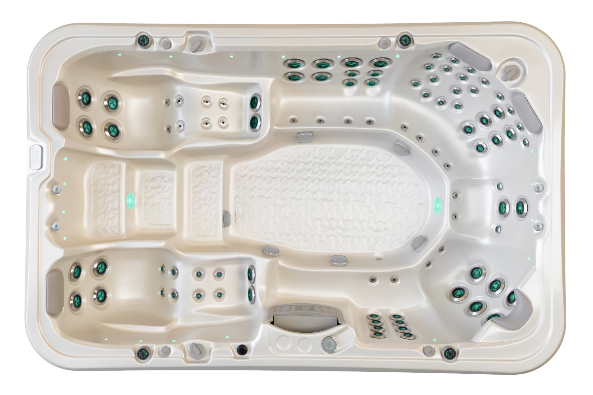 Angled view of the Palladium spa pool