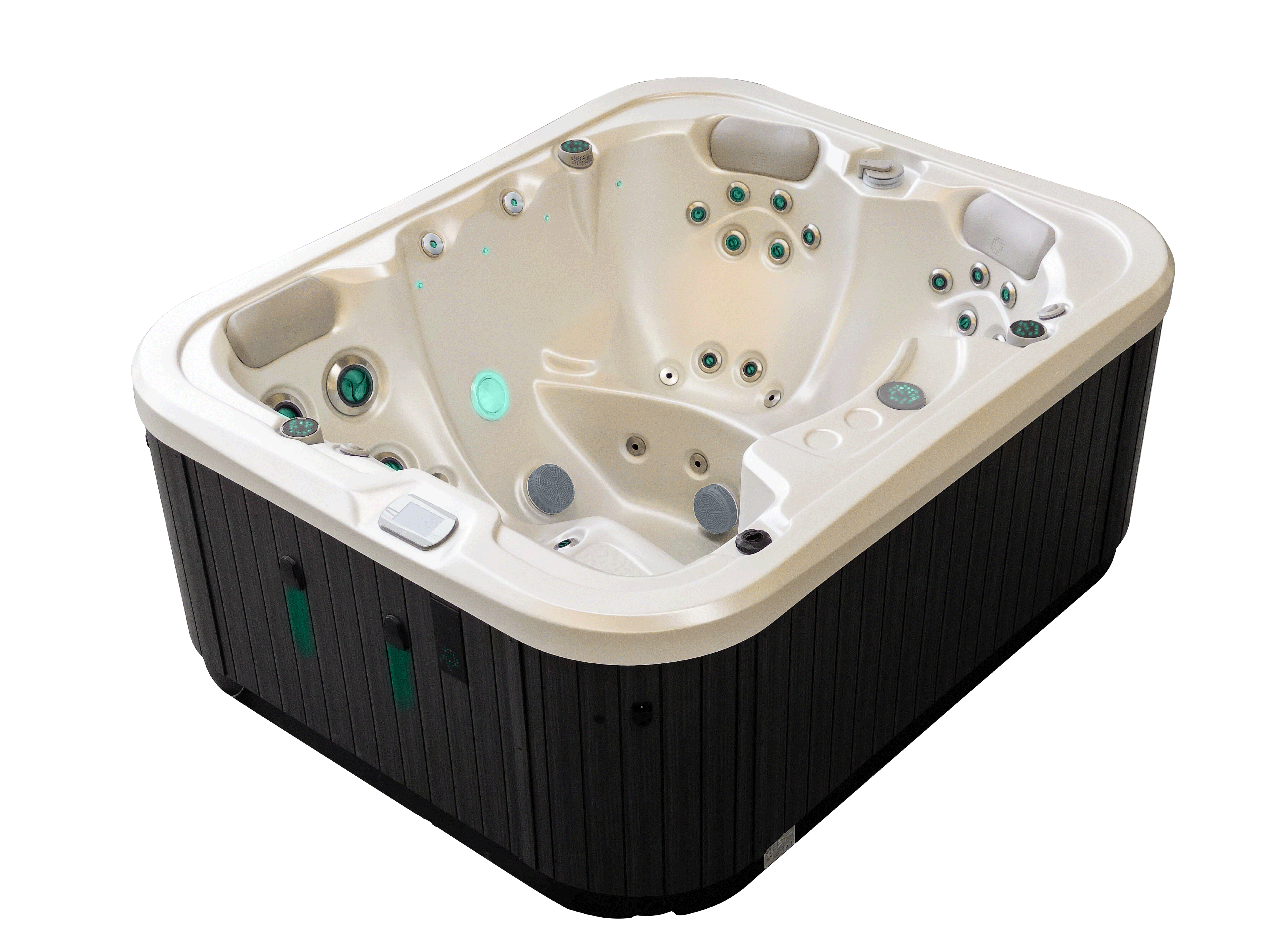 Angled view of the Vortex Neon spa pool