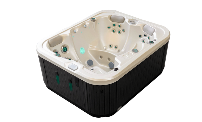 Angled view of the Vortex Neon spa pool