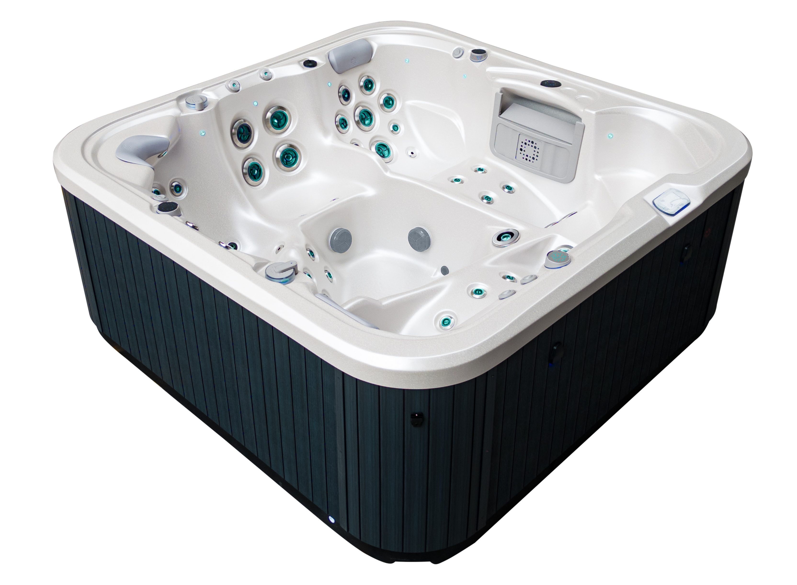 Angled view of the Vortex Nitro spa pool