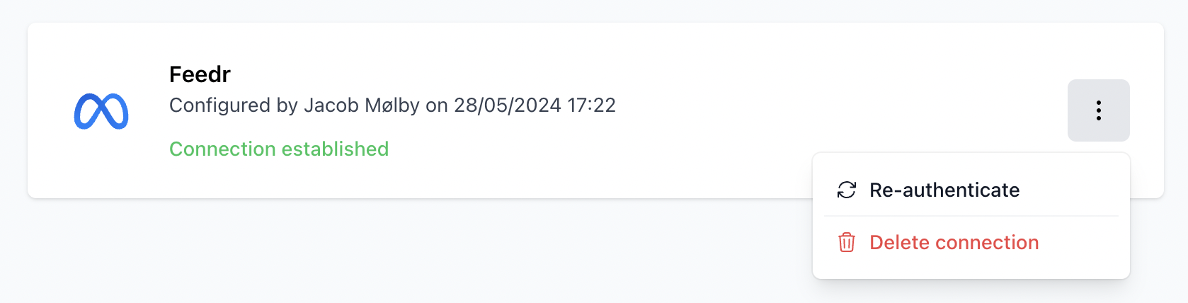Delete connection to Meta Business Account