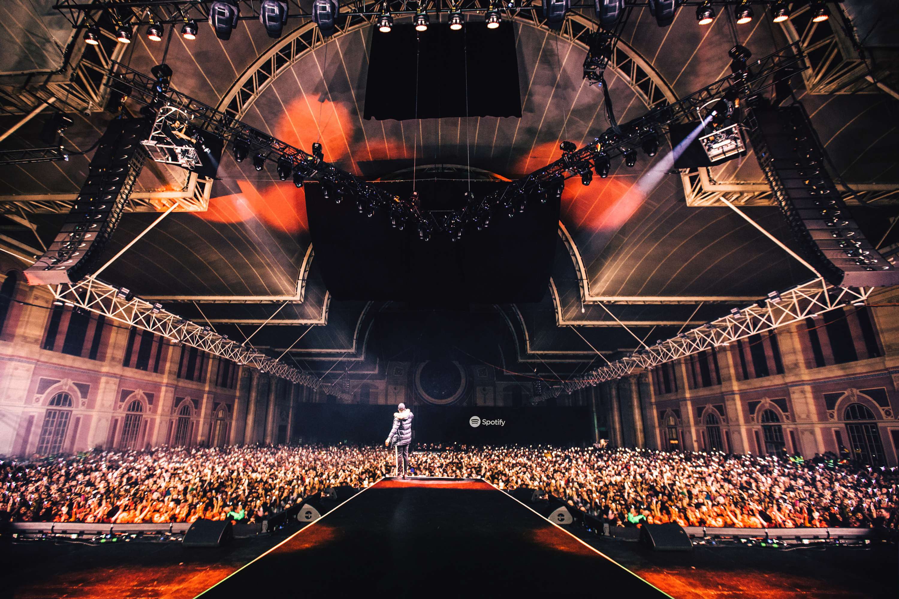 The 10,000-capacity Who We Be show filling the Great Hall at Alexandra Palace, London.