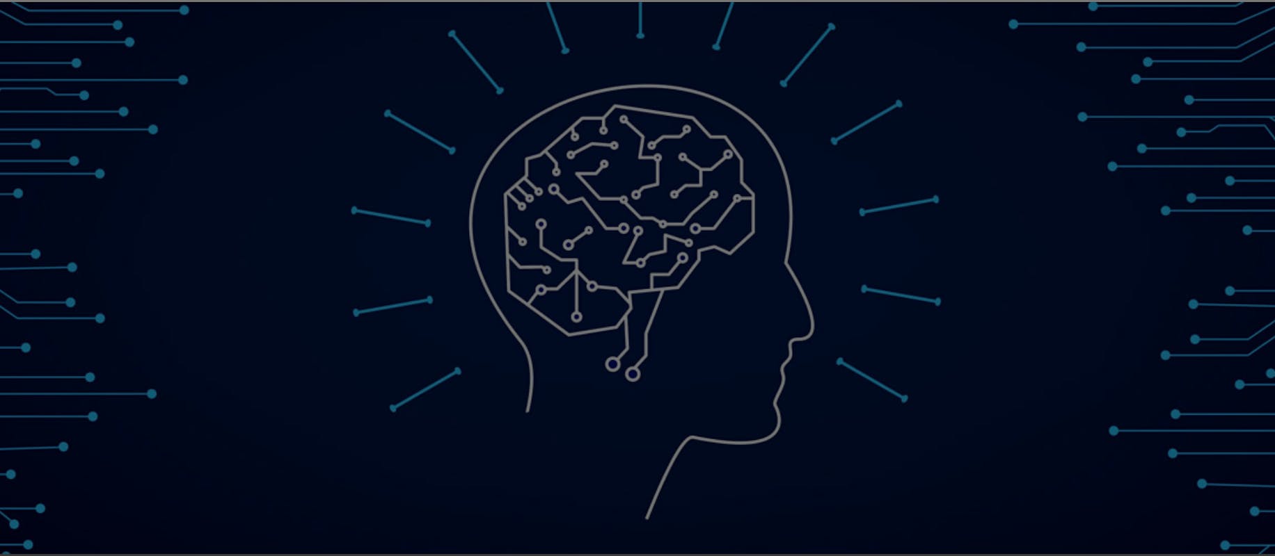 Immagine stilizzata di una persona di profilo e del suo cervello, rappresentato tramite una serie di linee e punti interconnessi tra loro dando l'idea di un insieme di reti connesse.