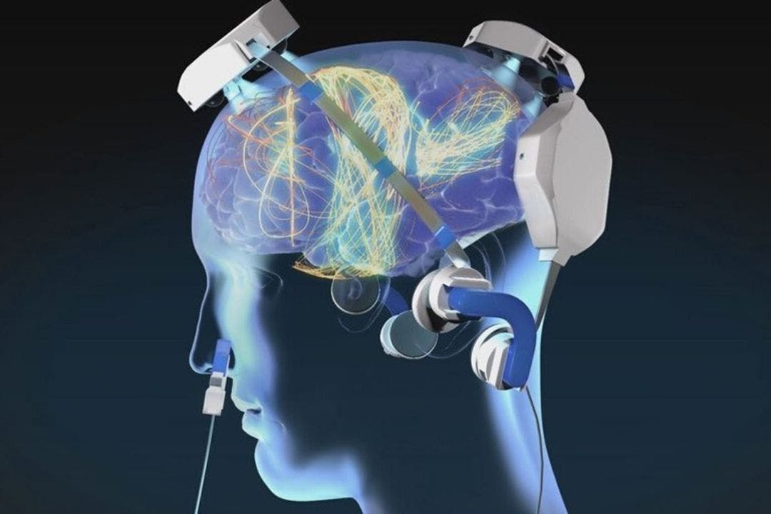 Rappresentazione della terapia Photo Bio modulation o stimolazione con luce ad infrarossi