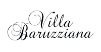 Il logo di Villa Baruzziana: scritta Villa Baruzziana in corsivo con iniziali maiuscole e arzigogolate