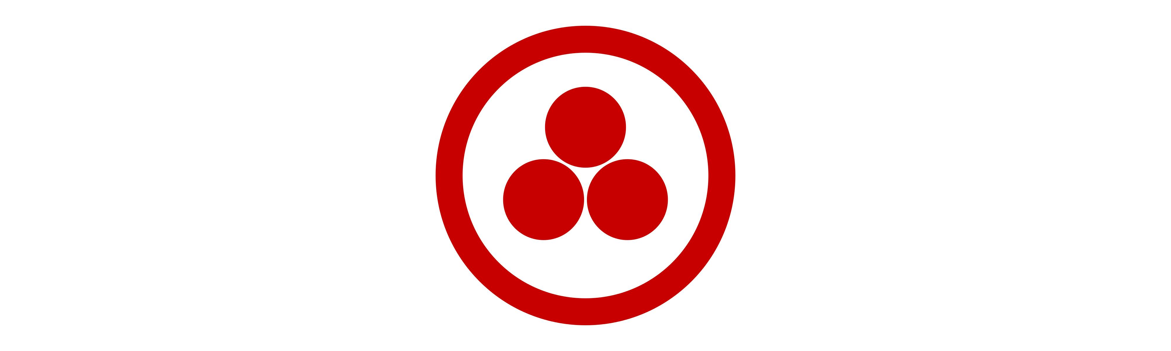 Banner of Peace symbol designed by Nikolai Konstantinovič Rerich: three red balls on a white background surrounded by a circle of the same color.