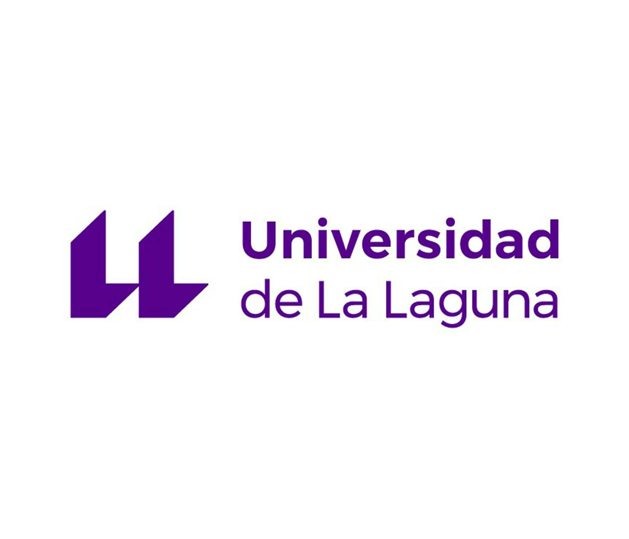 Logo dell'Università de La Laguna: due "L" affiancate che somigliano a due virgolette aperte, con a fianco la scritta "Universidad de La Laguna".