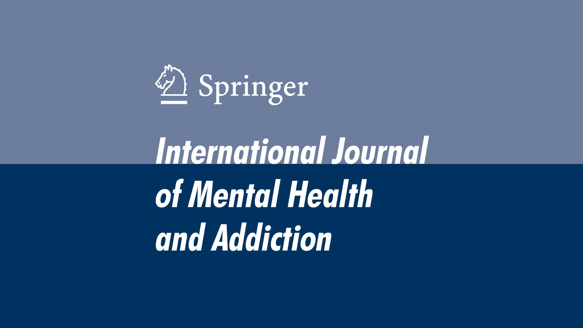 White title "Springer - International Journal of Mental Health" on a blue and light blue background.