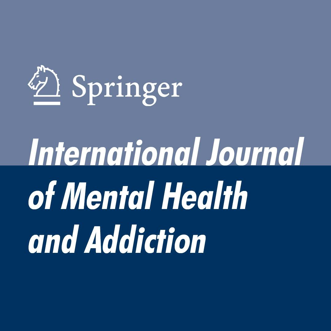 White title "Springer - International Journal of Mental Health" on a blue and light blue background.