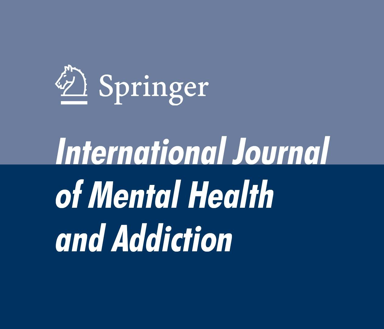 White title "Springer - International Journal of Mental Health" on a blue and light blue background.