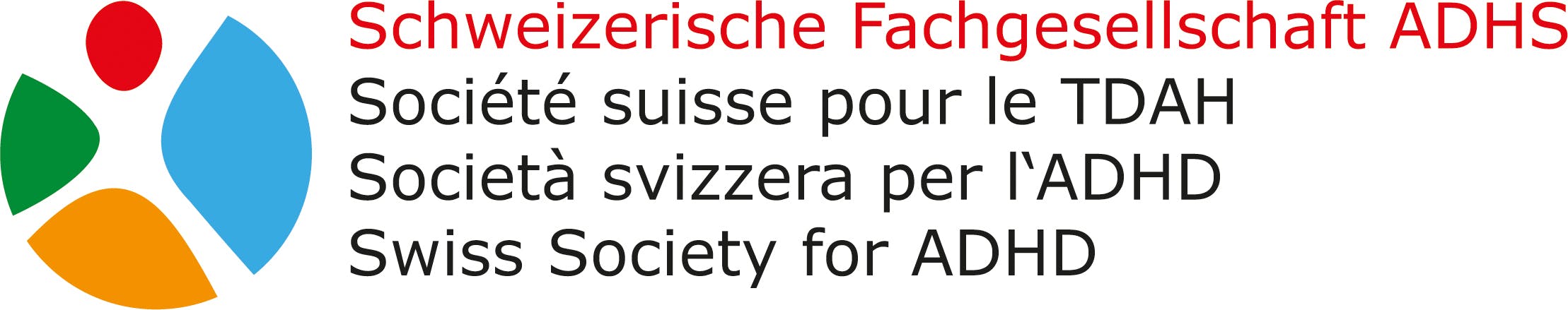 Logo della Società Svizzera per l'ADHD su sfondo bianco