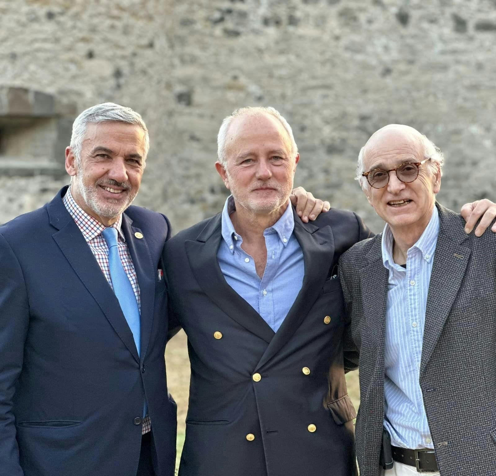 Picture of Prof. Stefano Pallanti together with Prof. Lluís Serra-Majem and Prof. Nikos Makris at the 2nd International Winter Course & Workshop on Neuroimaging