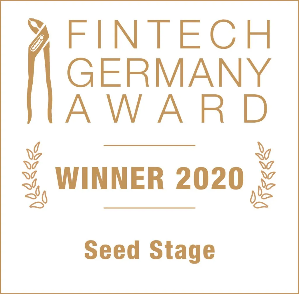Fintech Germany Award Seed Stage Winner 2020