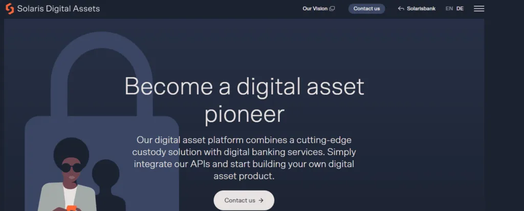 Image of the Solaris Digital Assets Website