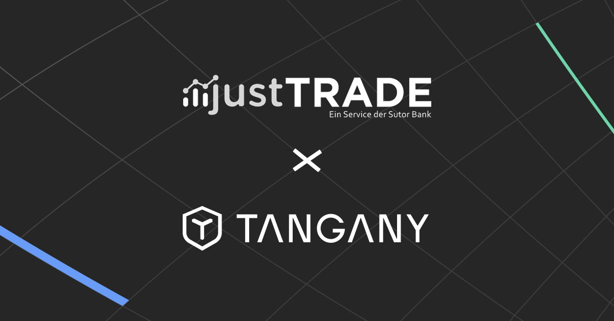 justTRADE partners with Tangany