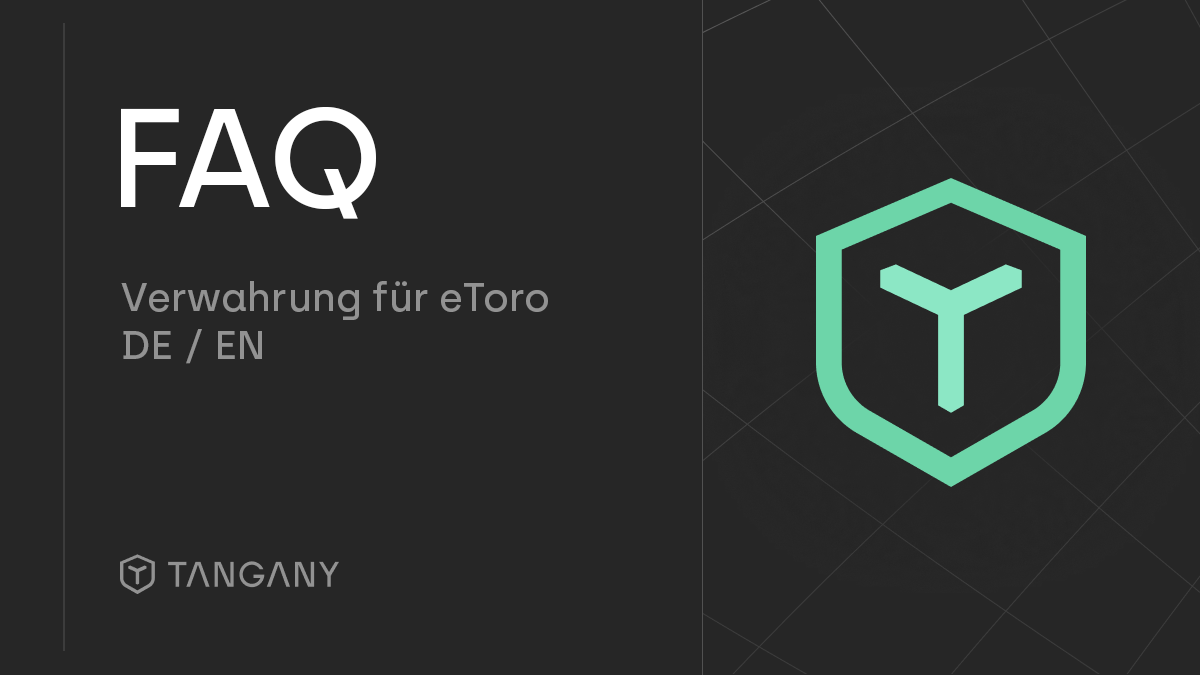 Header image for the Tangany Custody FAQ for eToro customers