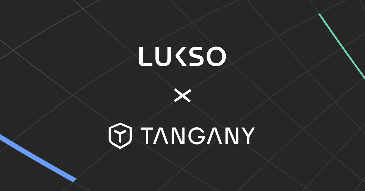 Title image of Tangany x LUKSO partnership announcement