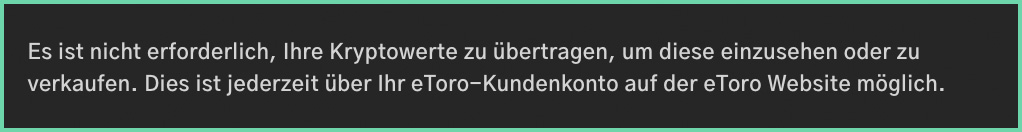 eToro Hinweis