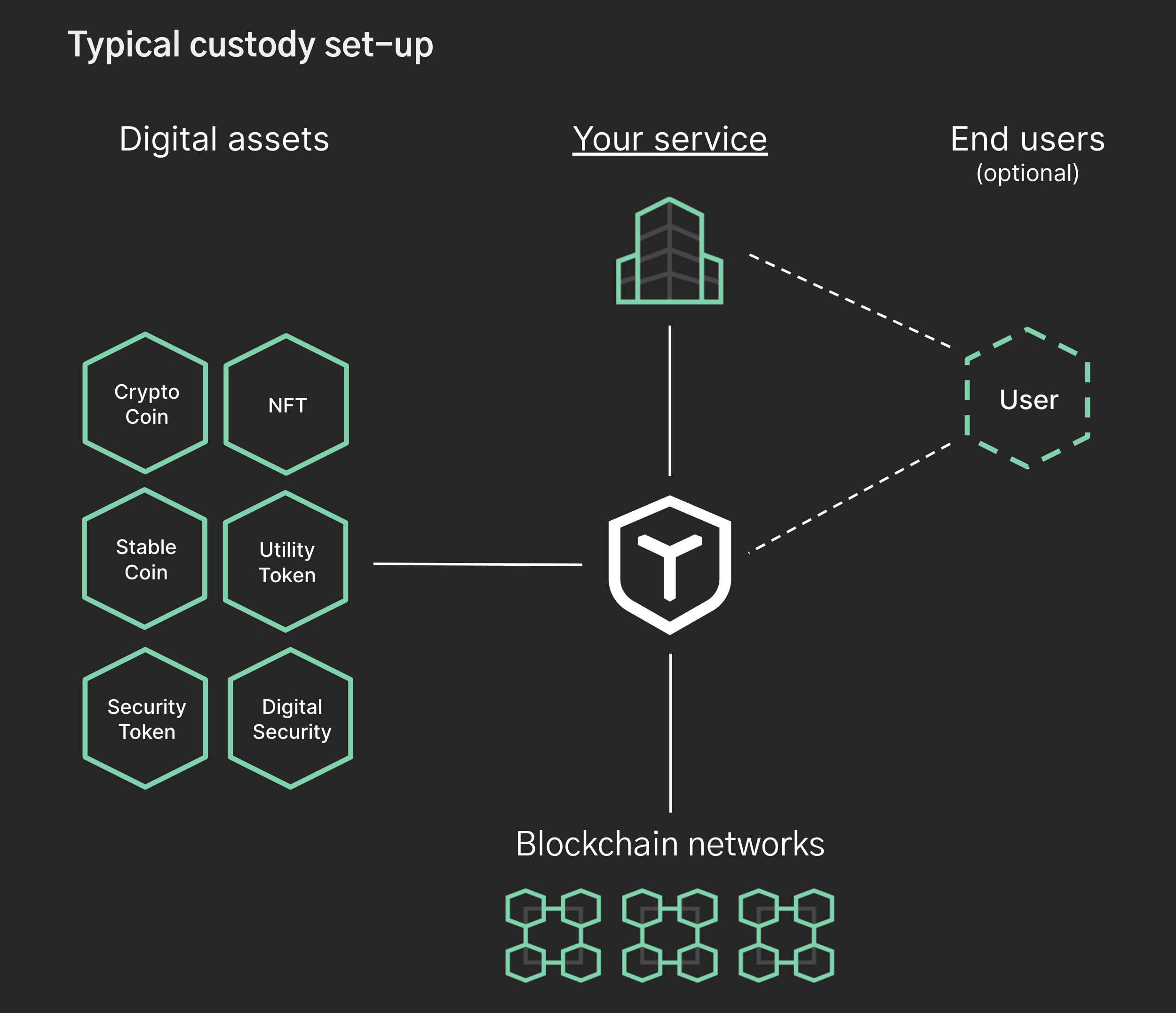 Graphic of a typical custody setup