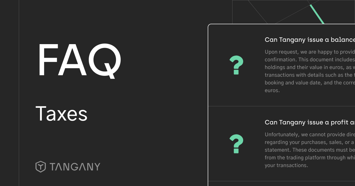 FAQ: Taxes — Tangany