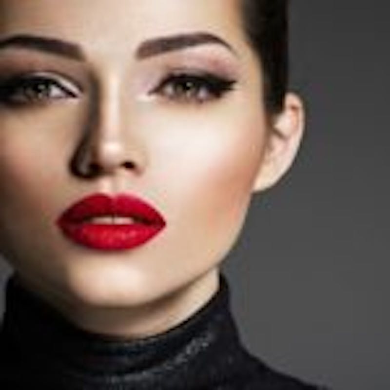 woman with dramatic makeup