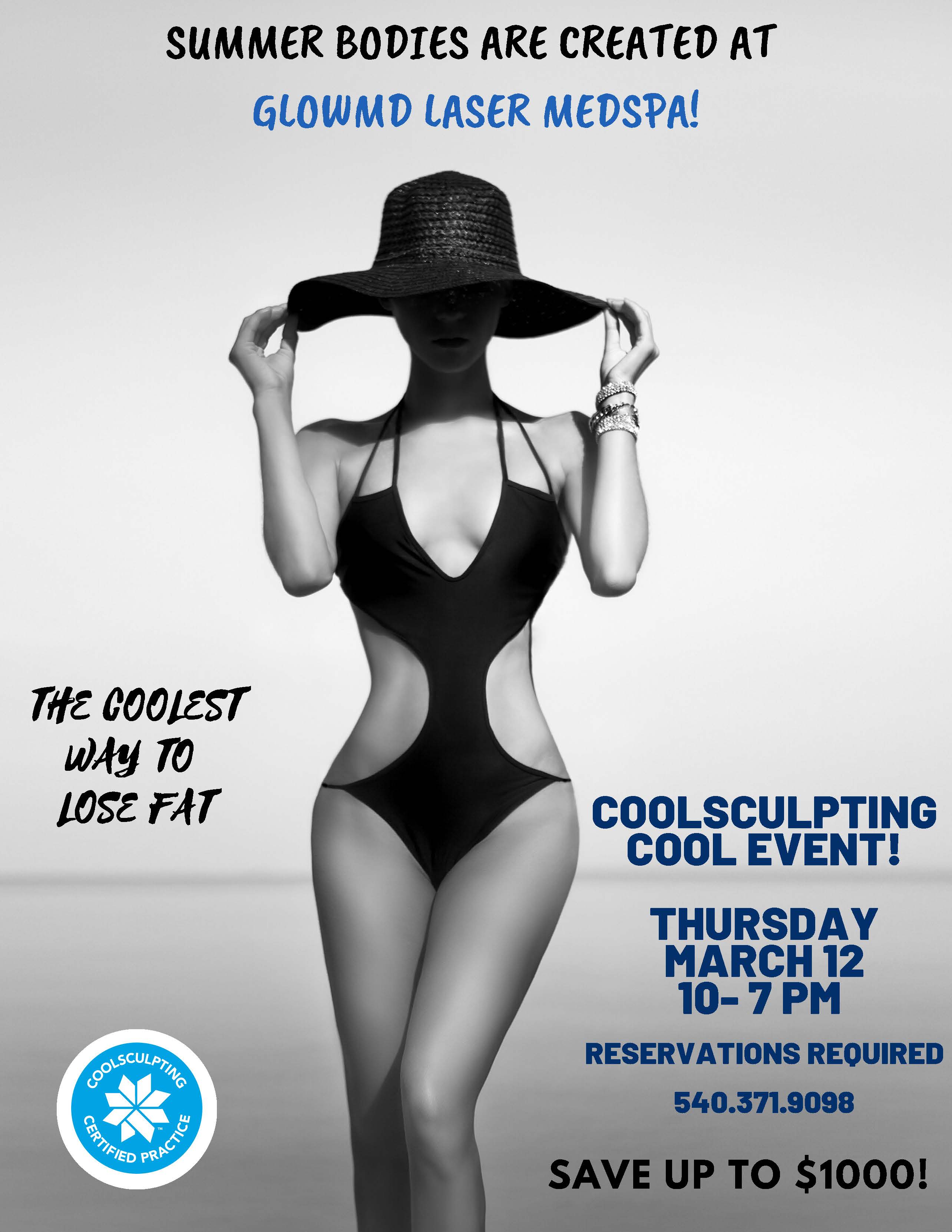 GlowMD Laser MedSpa Coolsculpting Cool Event - Thursday, March 12th - Reservations Required