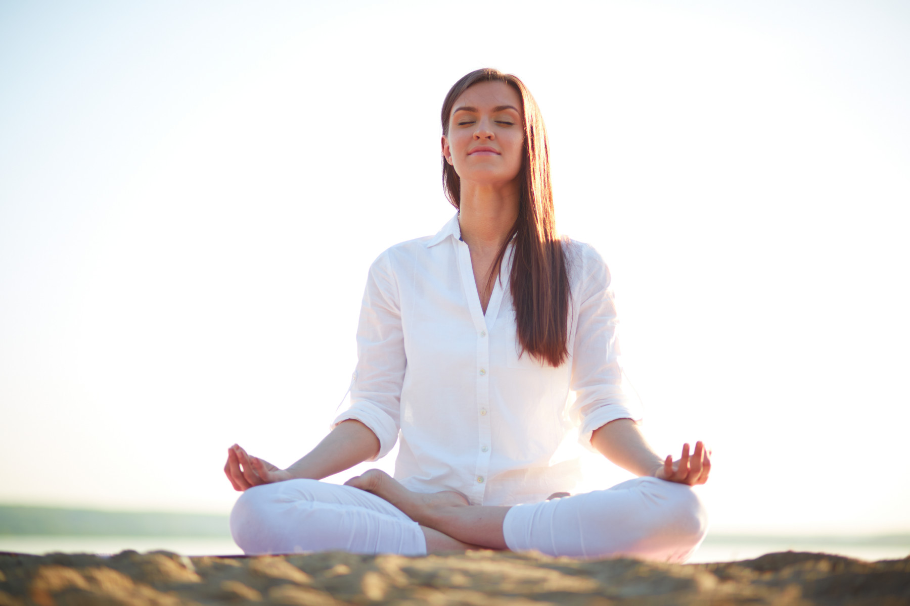 woman meditating