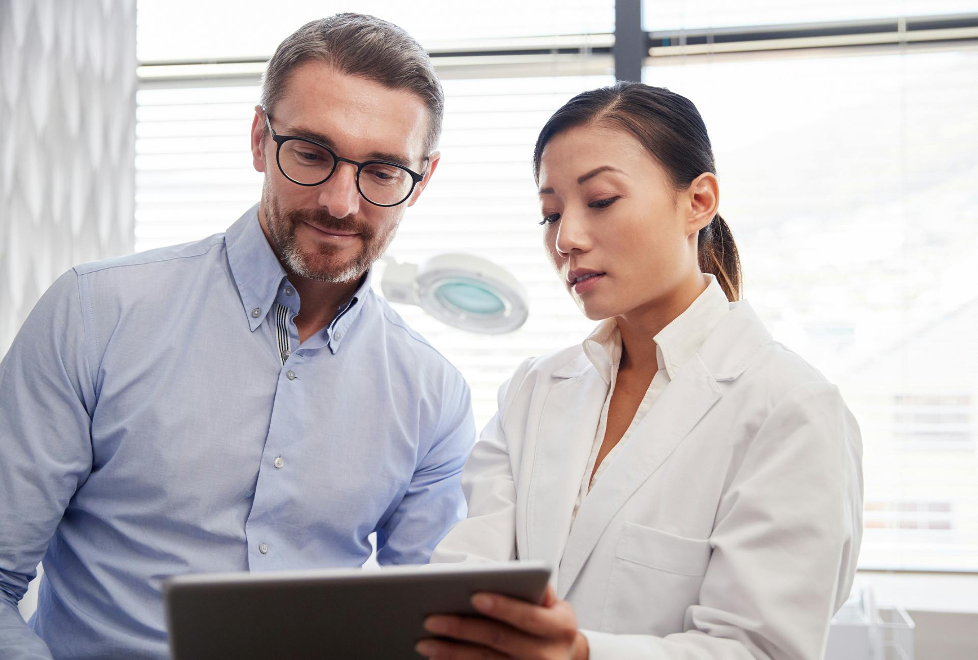 patient and doctor speaking
