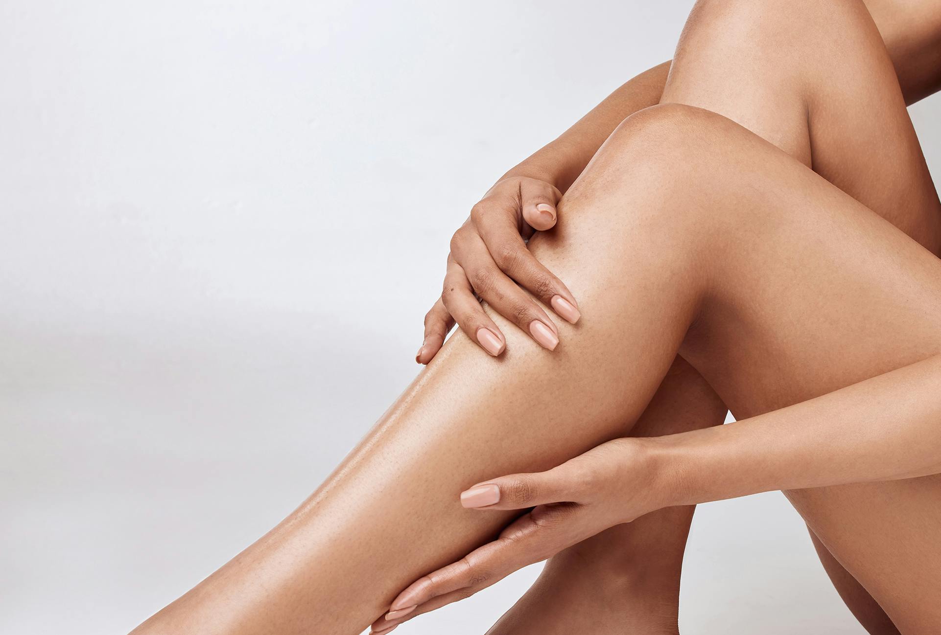 person with smooth legs