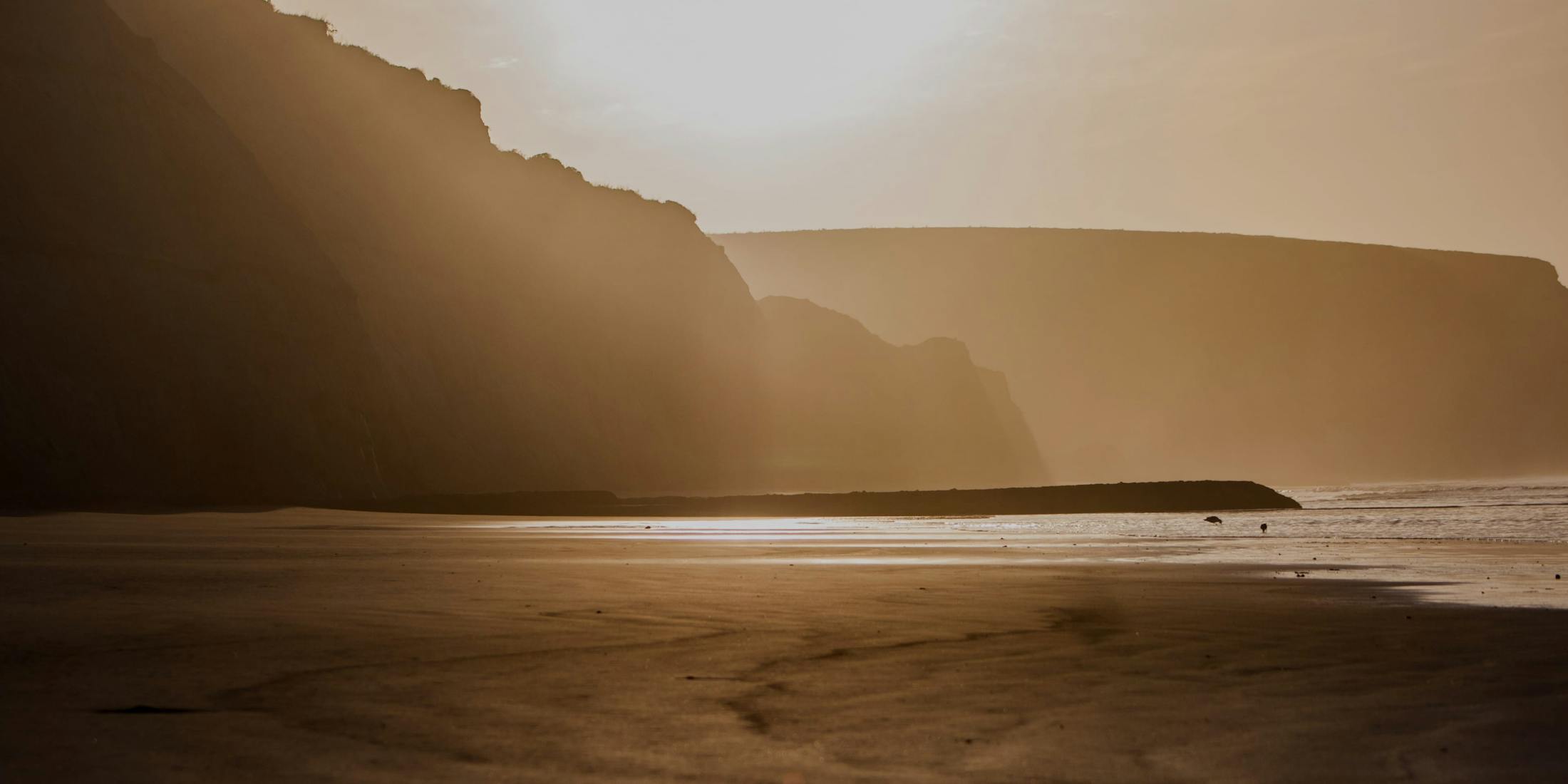Background image of a beautiful golden beach