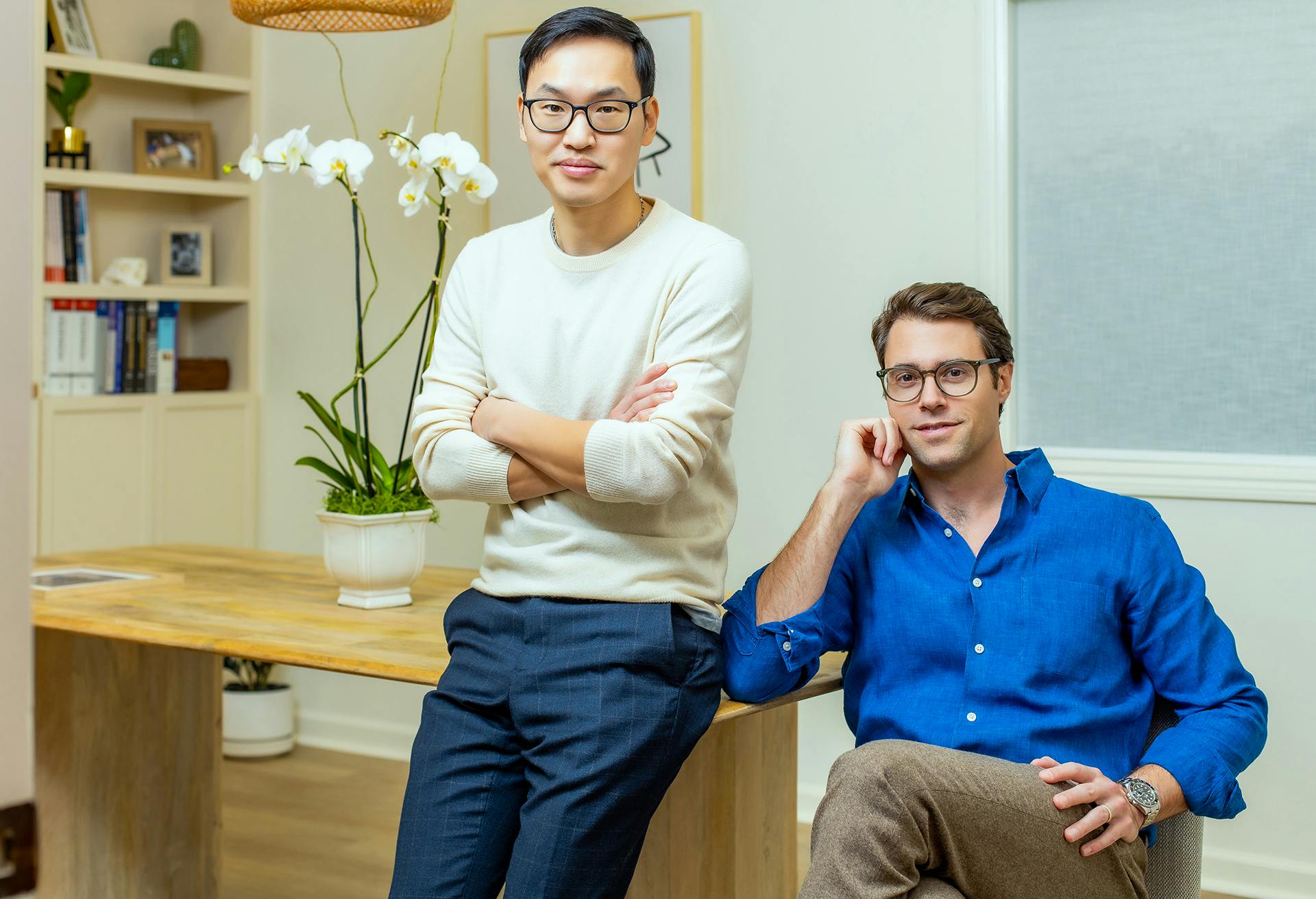 Dr. Ortlip and Dr. Gadaleta Posing at a Desk