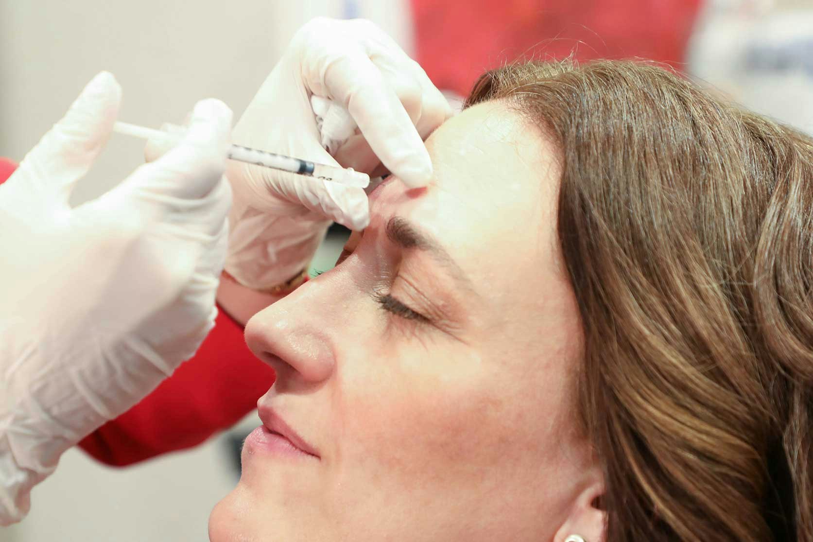 Maura has an injectable wrinkle reducer treatment.