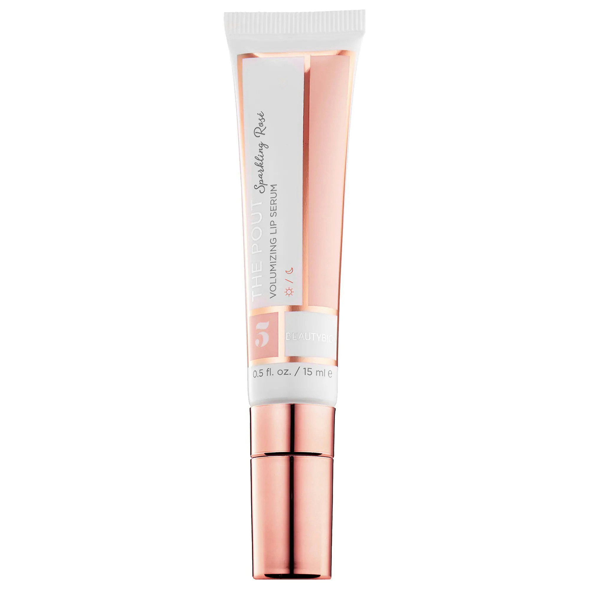 BeautyBio™ The Pout™ Sparkling Rose™ Volumizing Lip Serum and Sparkle Lip Ornament Set