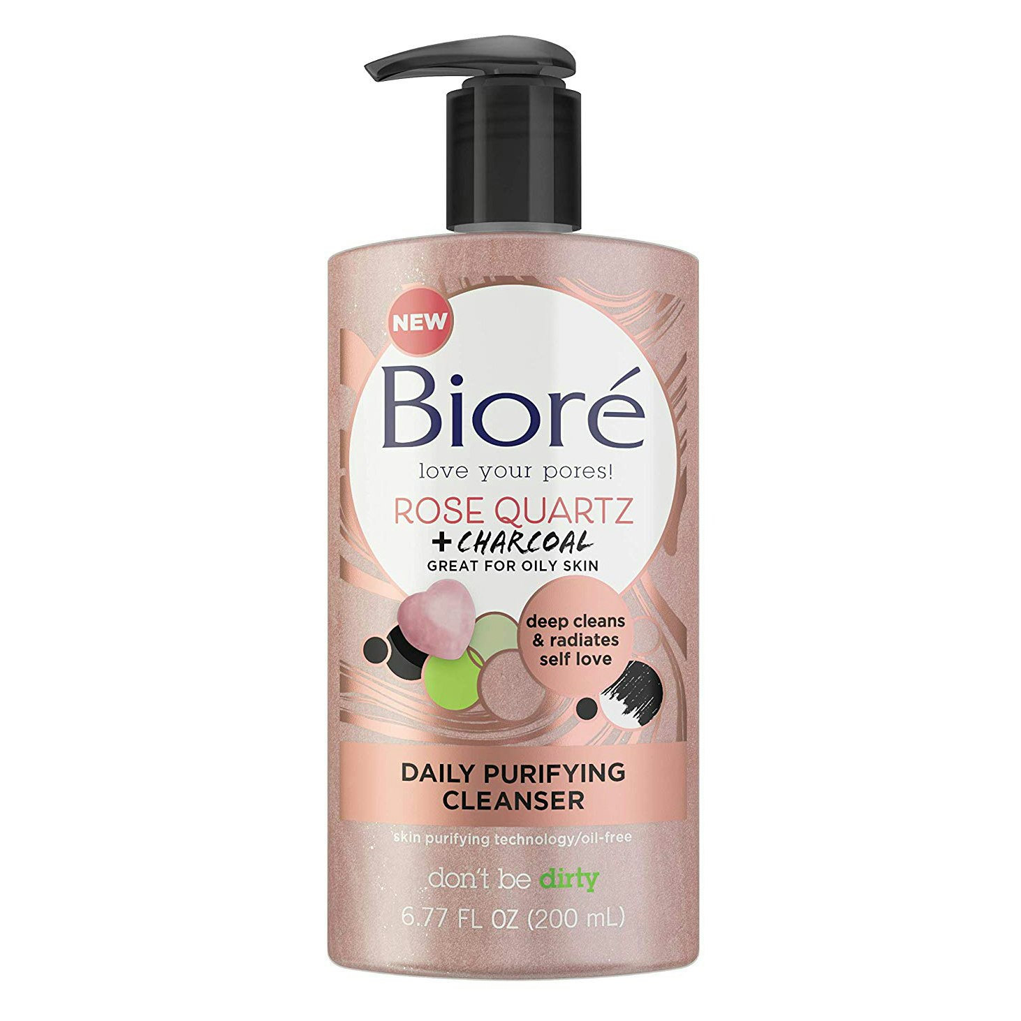 Bioré® Rose Quartz + Charcoal Daily Purifying Cleanser