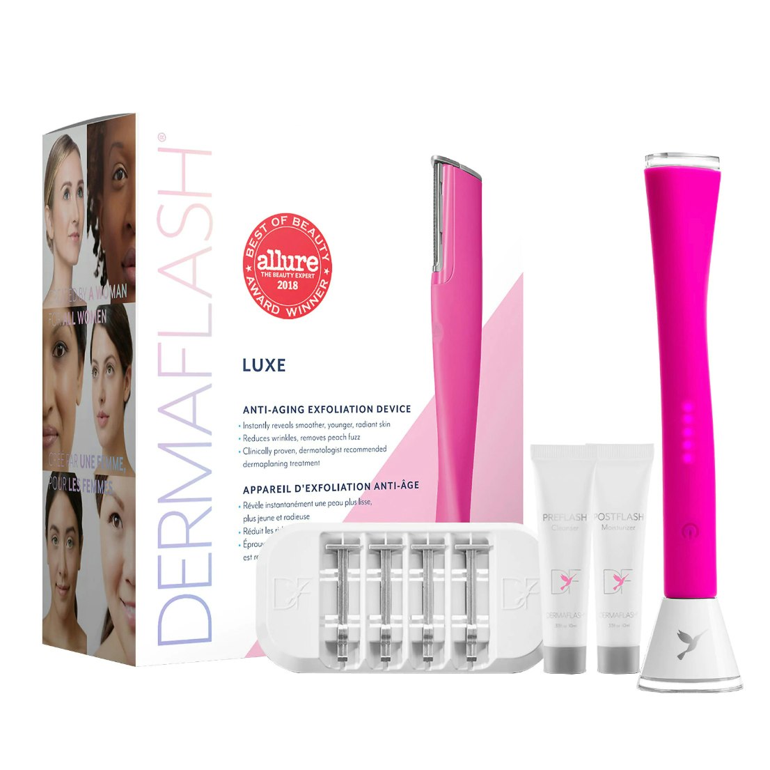 DERMAFLASH® Luxe Anti-Aging Dermaplaning Exfoliation Device