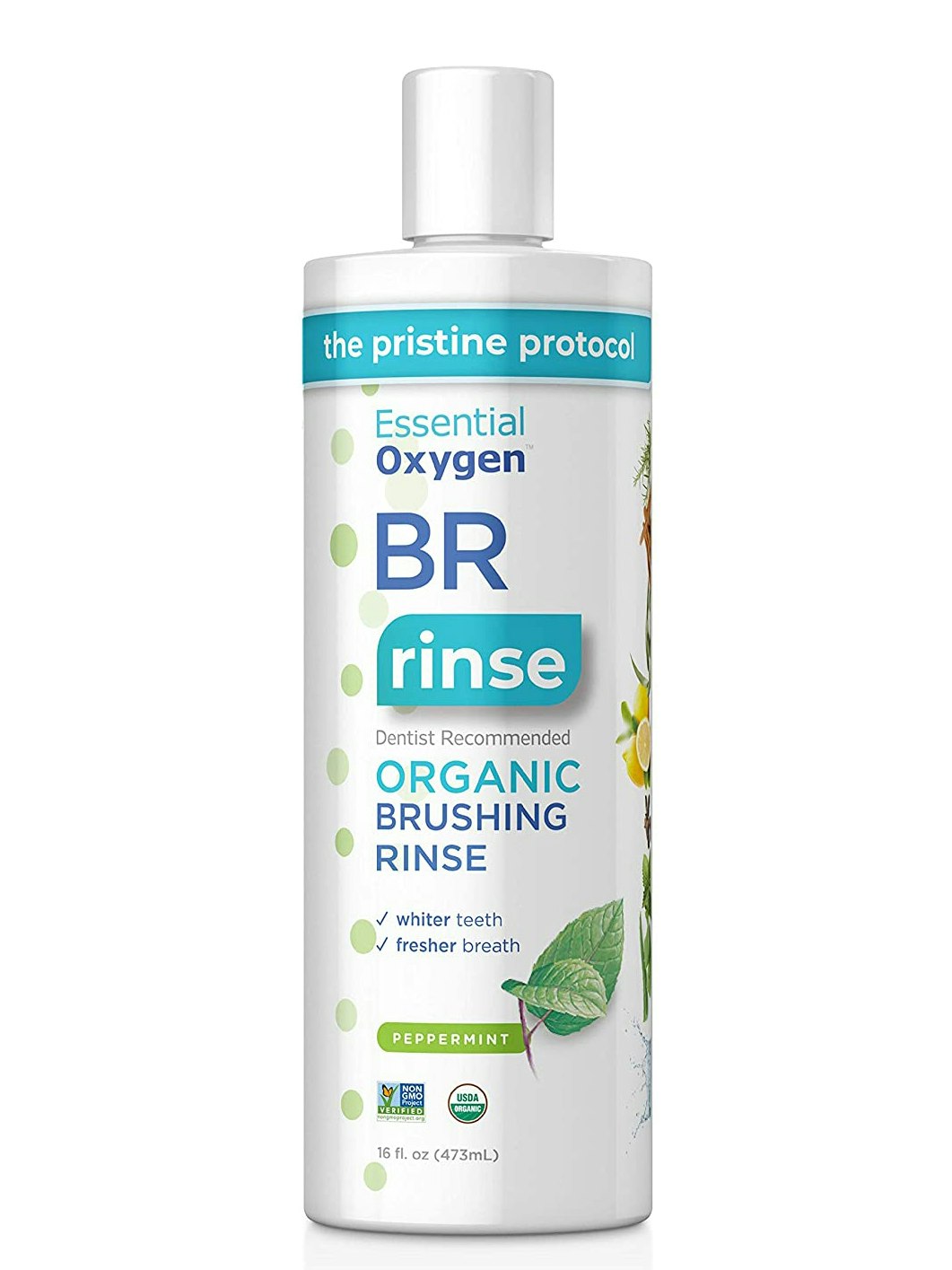 best at home teeth whitening Essential Oxygen BR Organic Brushing Rinse