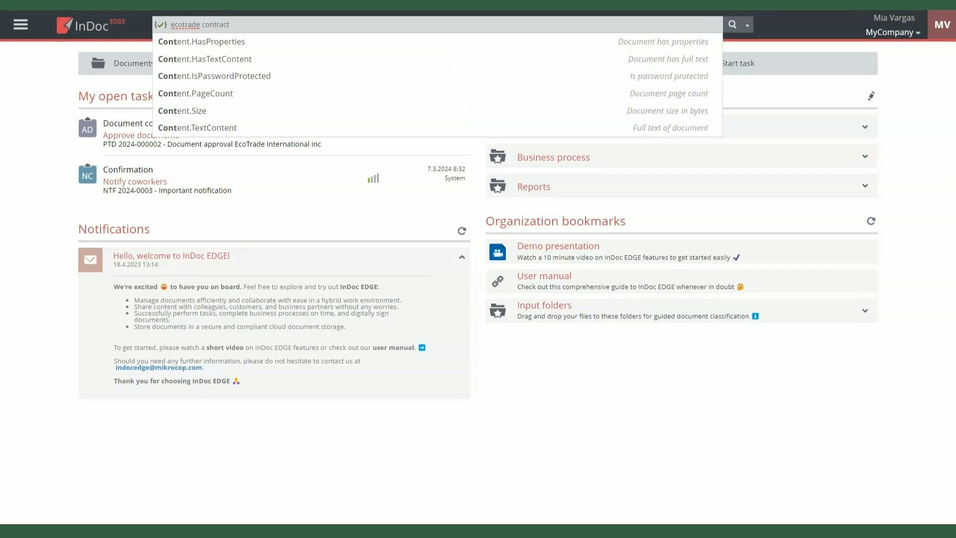 Enter the search term into the search bar at the top of the screen