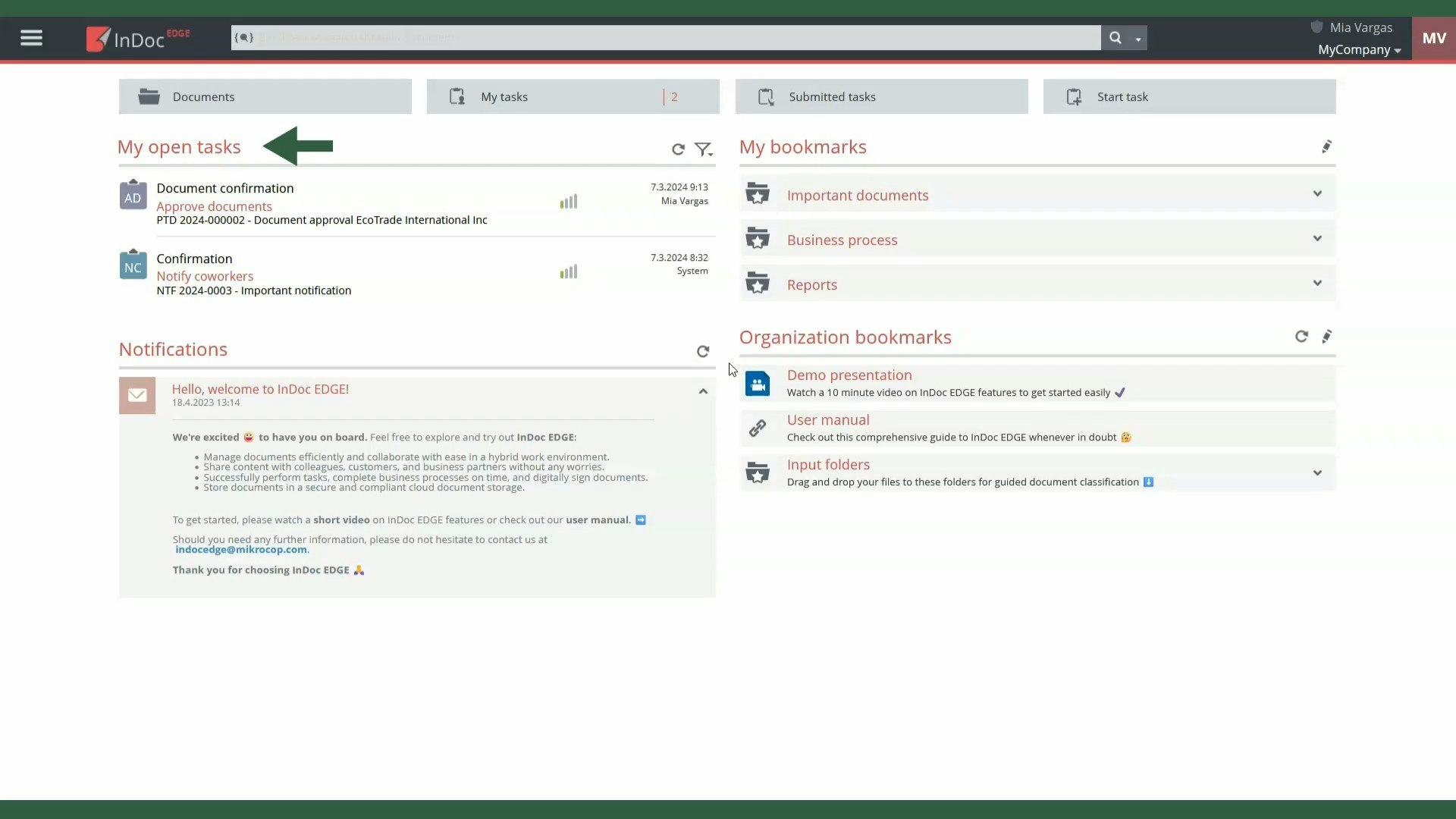 Yur open tasks
