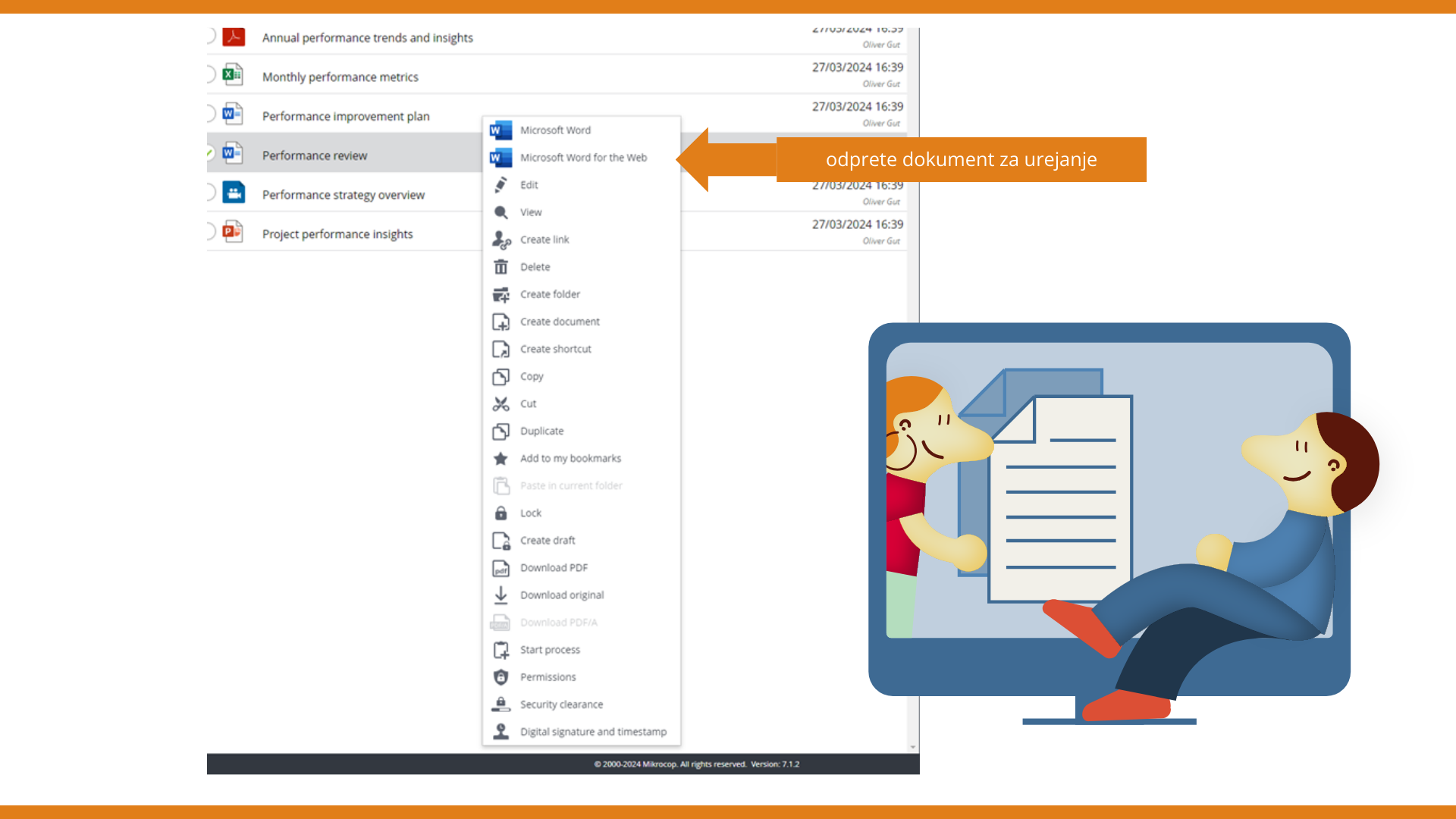 Sočasno urejanje: Kako odprem dokument?